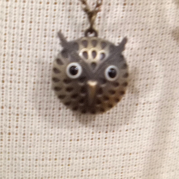 Owl Timepiece Pendant and Owl Earings - Picture 3 of 10